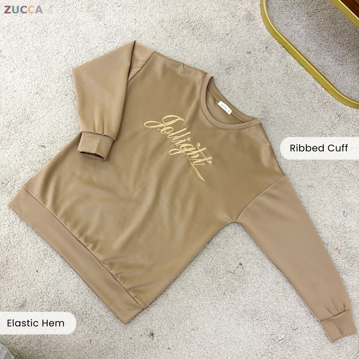 ZUCCA NELLY MINIMAL EMBROIDERED COZY SWEATSHIRT - MA199