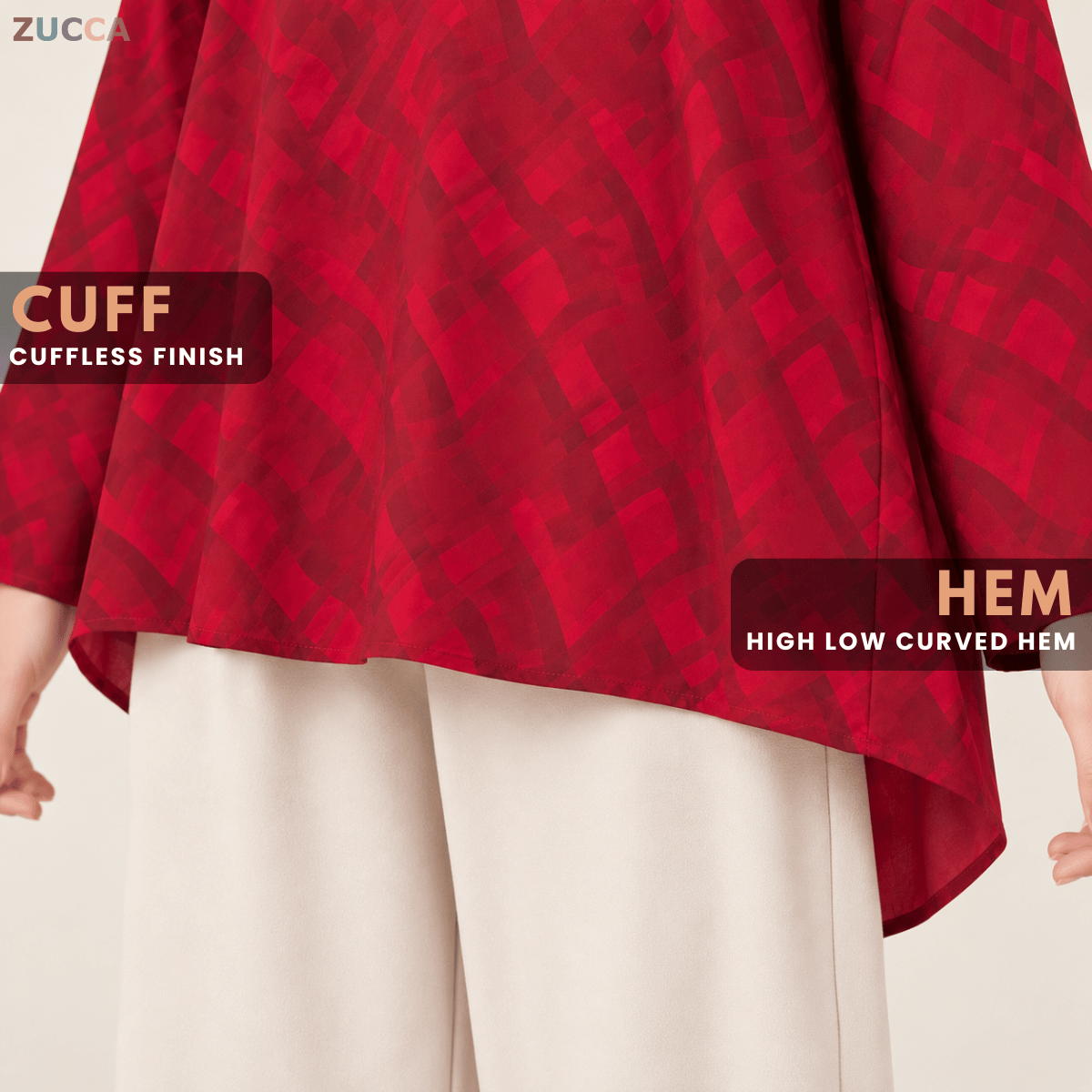 ZUCCA NARINA TONAL ABSTRACT GEOMETRIC PRINT - MA280