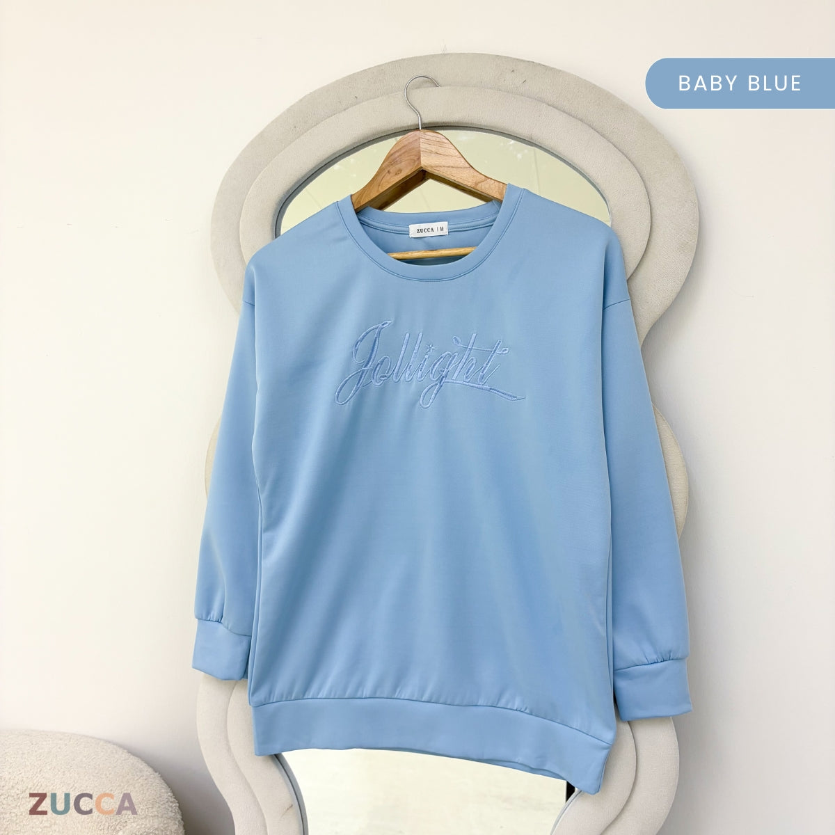 ZUCCA NELLY MINIMAL EMBROIDERED COZY SWEATSHIRT - MA199