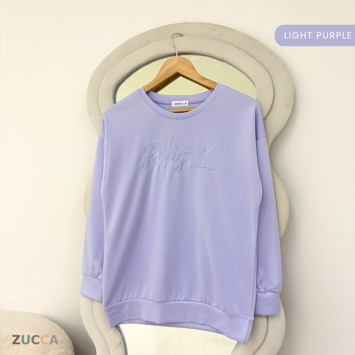 ZUCCA NELLY MINIMAL EMBROIDERED COZY SWEATSHIRT - MA199