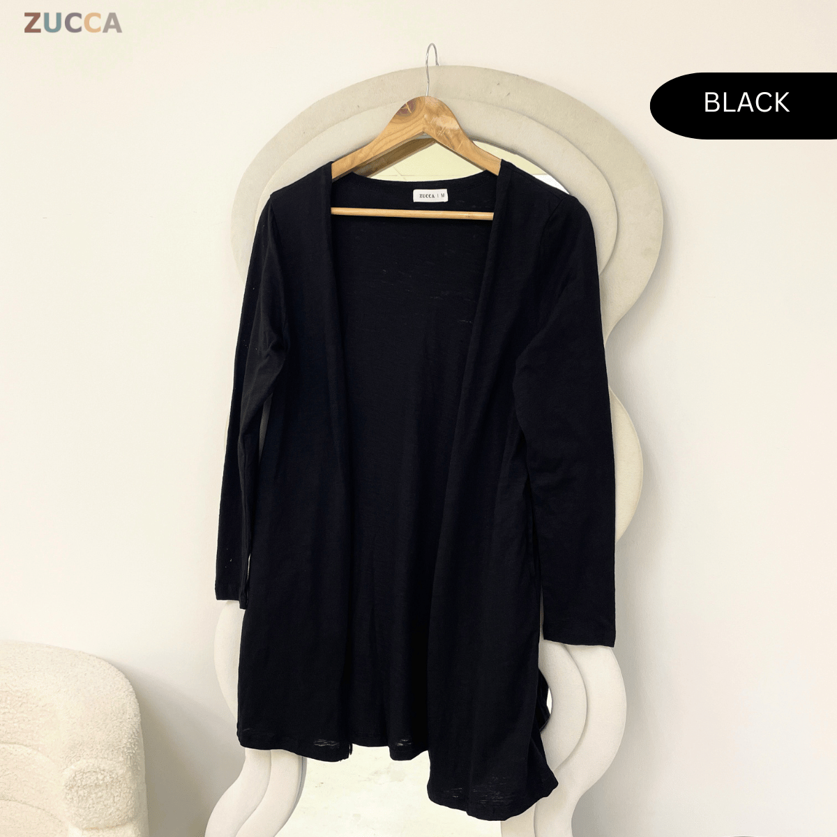 ZUCCA FIRAH V-NECK TEXTURED KNIT CARDIGAN - MA202 (GN292)