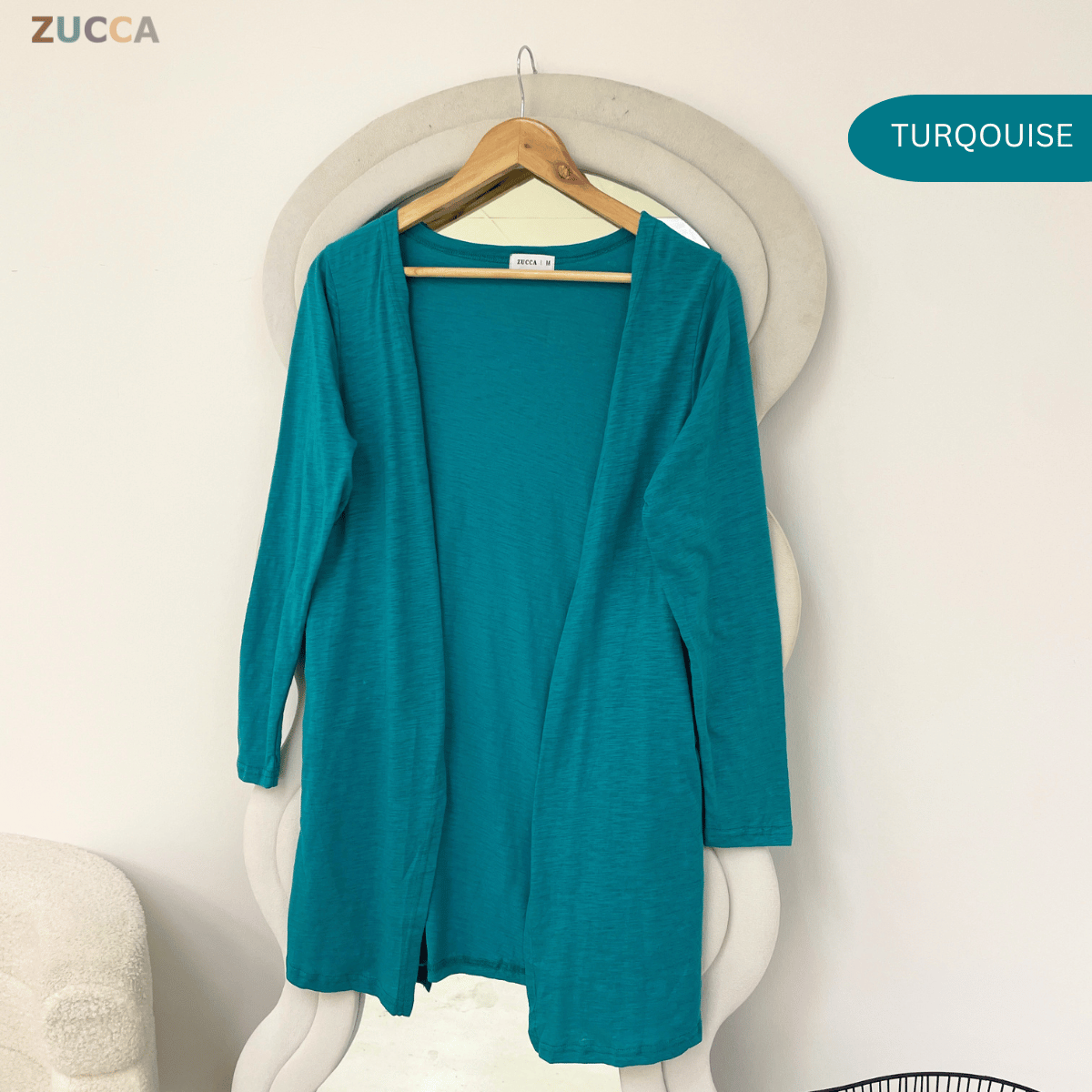 ZUCCA FIRAH V-NECK TEXTURED KNIT CARDIGAN - MA202 (GN292)