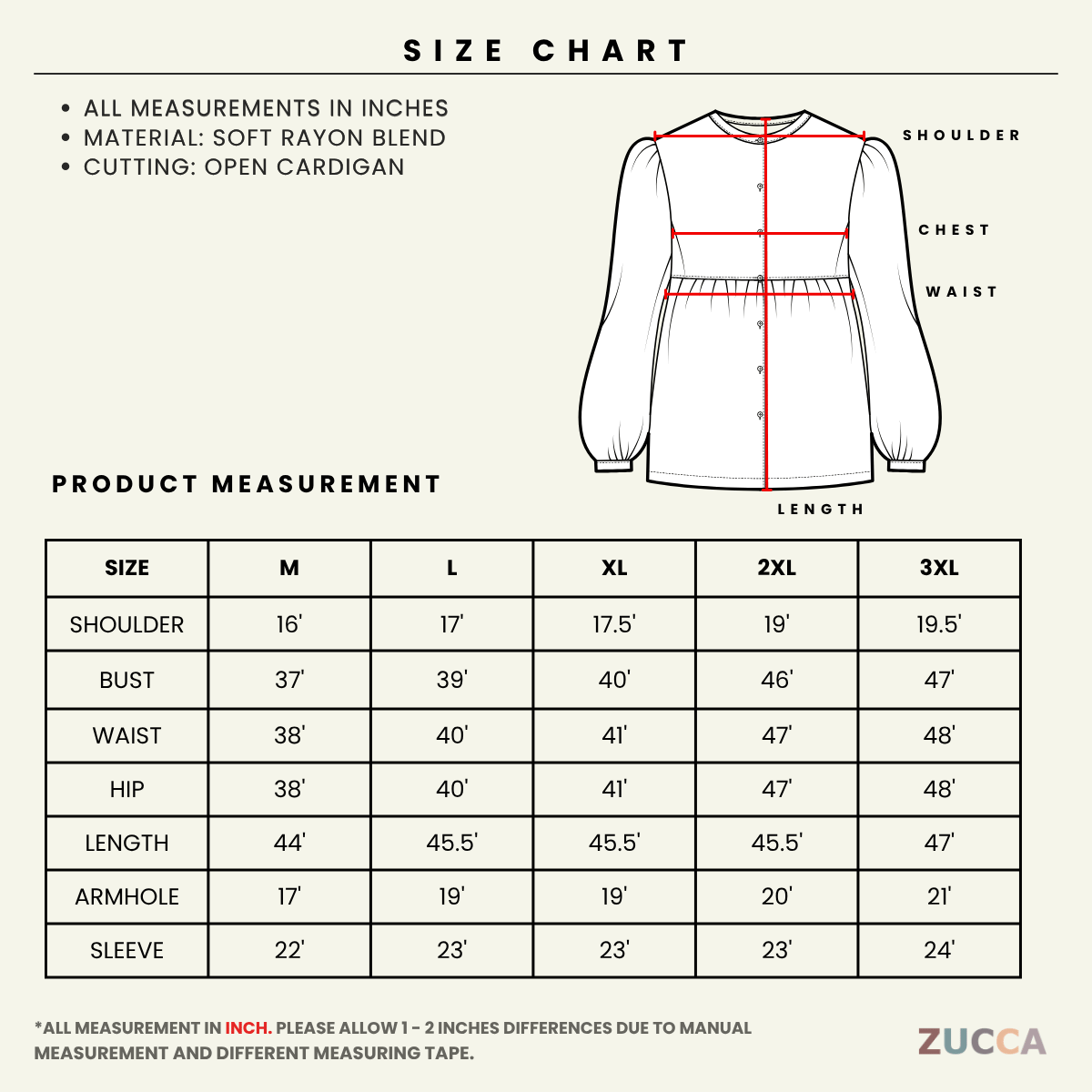 ZUCCA SAIDA LONGLINE FLOW CARDIGAN - MA203 (GN292)