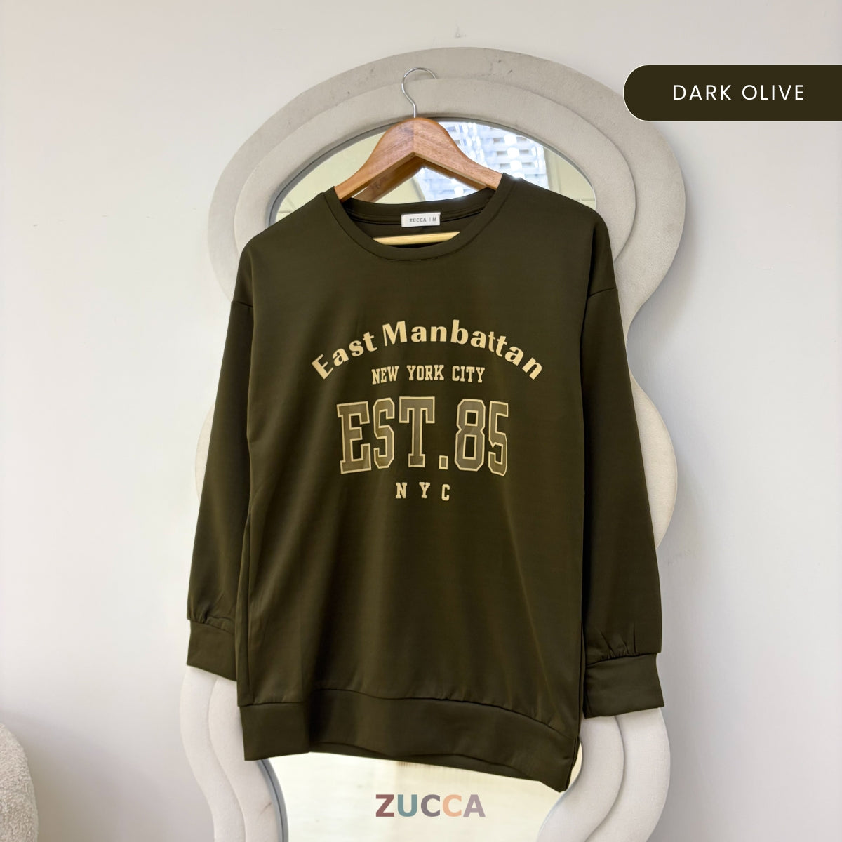 ZUCCA ZIANI CASUAL VARSITY PRINTED SWEATSHIRT WOMEN TOP - MA205