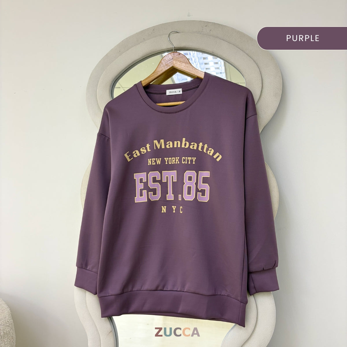 ZUCCA ZIANI CASUAL VARSITY PRINTED SWEATSHIRT WOMEN TOP - MA205