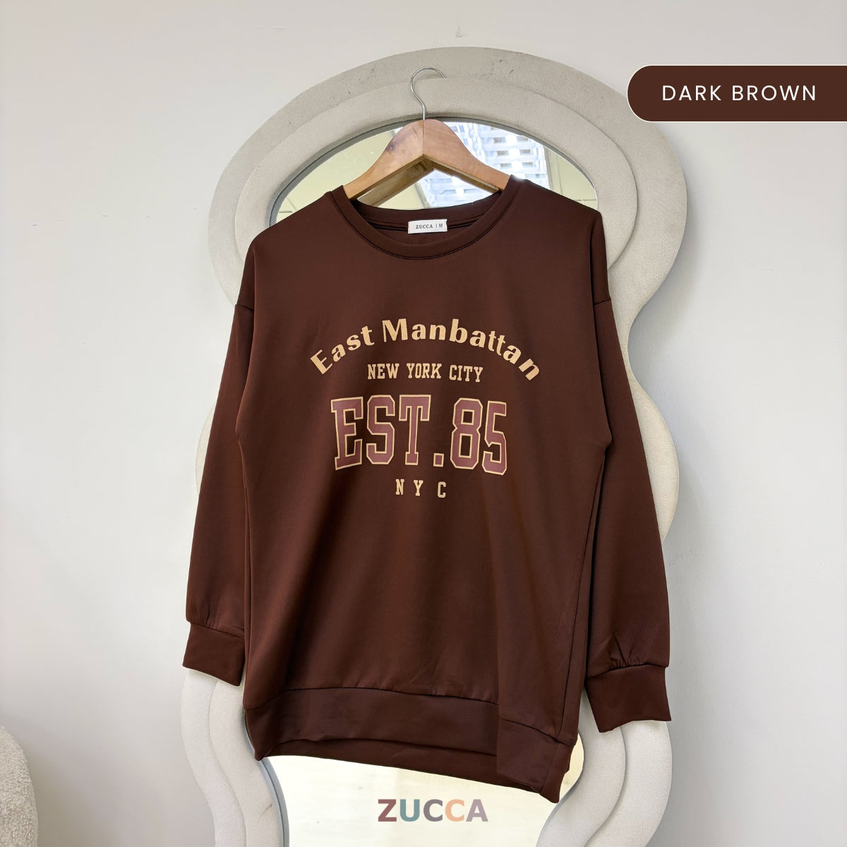 ZUCCA ZIANI CASUAL VARSITY PRINTED SWEATSHIRT WOMEN TOP - MA205