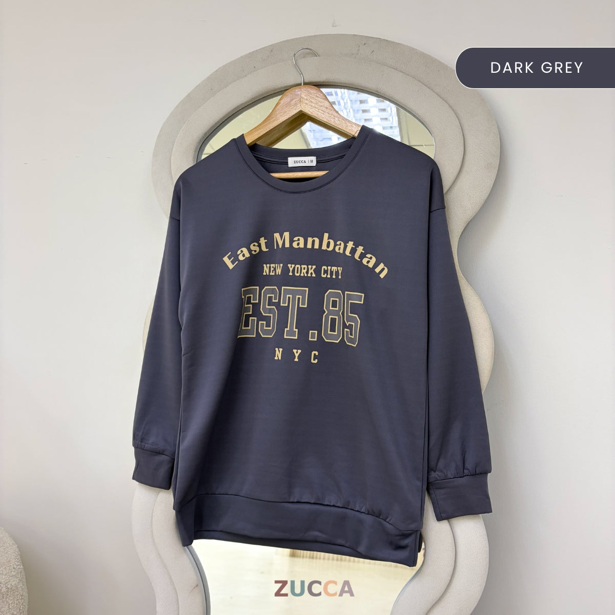ZUCCA ZIANI CASUAL VARSITY PRINTED SWEATSHIRT WOMEN TOP - MA205