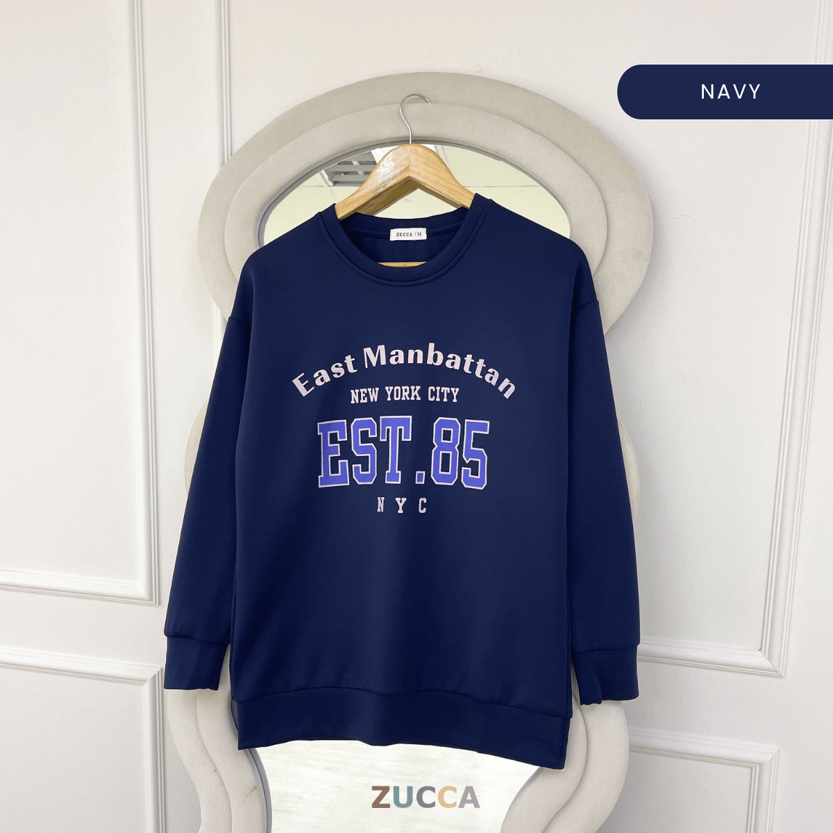 ZUCCA ZIANI CASUAL VARSITY PRINTED SWEATSHIRT WOMEN TOP - MA205