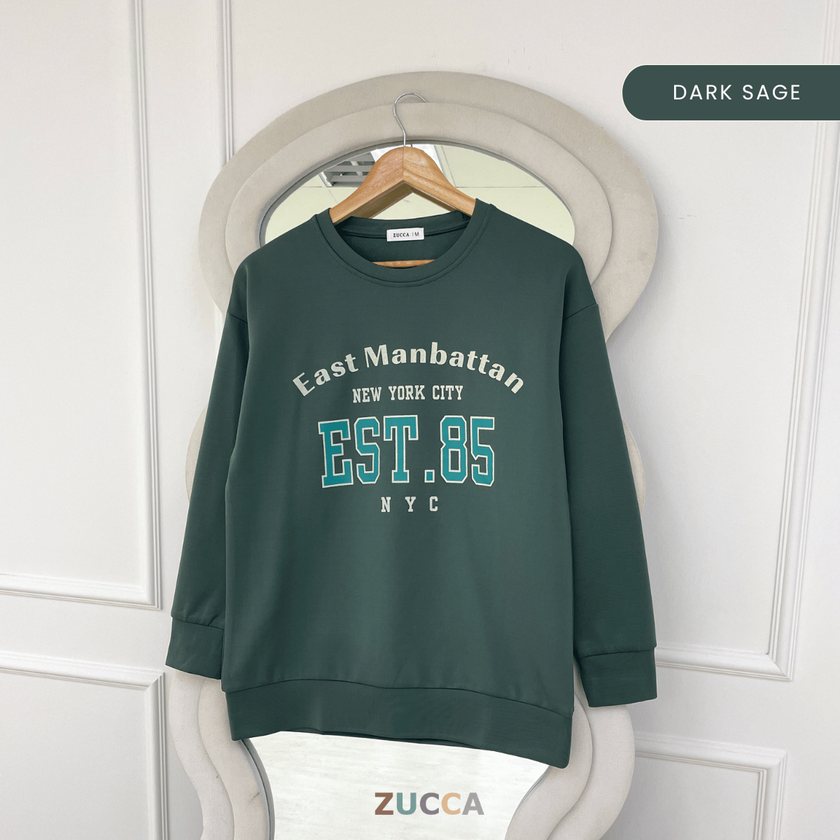 ZUCCA ZIANI CASUAL VARSITY PRINTED SWEATSHIRT WOMEN TOP - MA205
