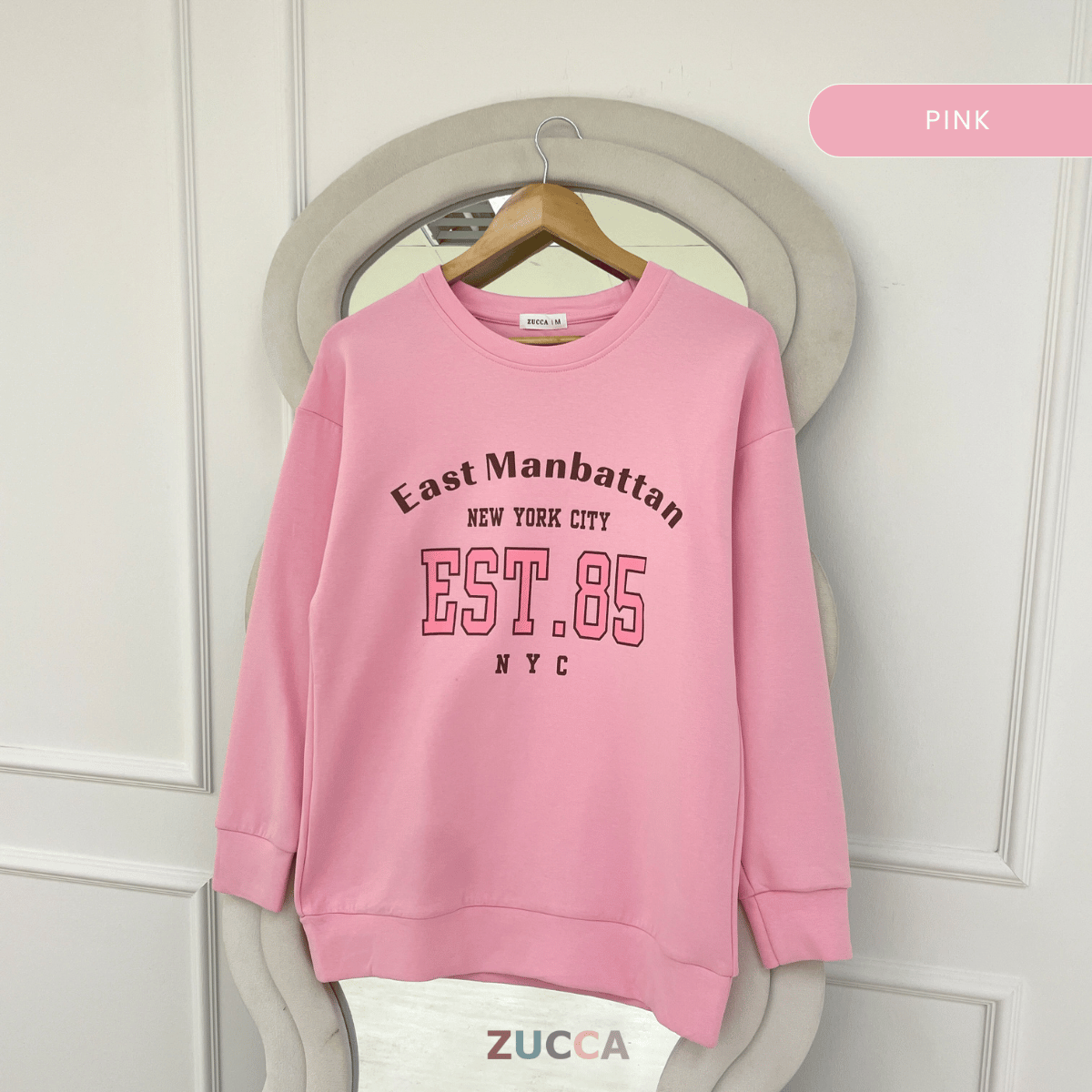 ZUCCA ZIANI CASUAL VARSITY PRINTED SWEATSHIRT WOMEN TOP - MA205