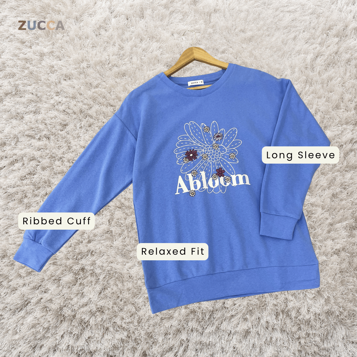 ZUCCA DELISYA COZY LONG SLEEVE WOMEN SWEATSHIRT - MA207