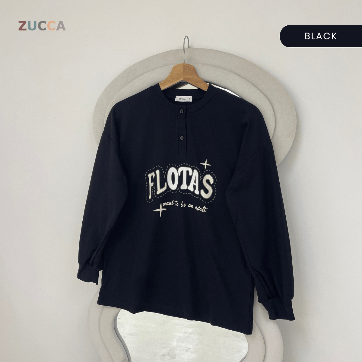 ZUCCA QALESYA OVERSIZED GRAPHIC TEE LONG SLEEVE - MA208