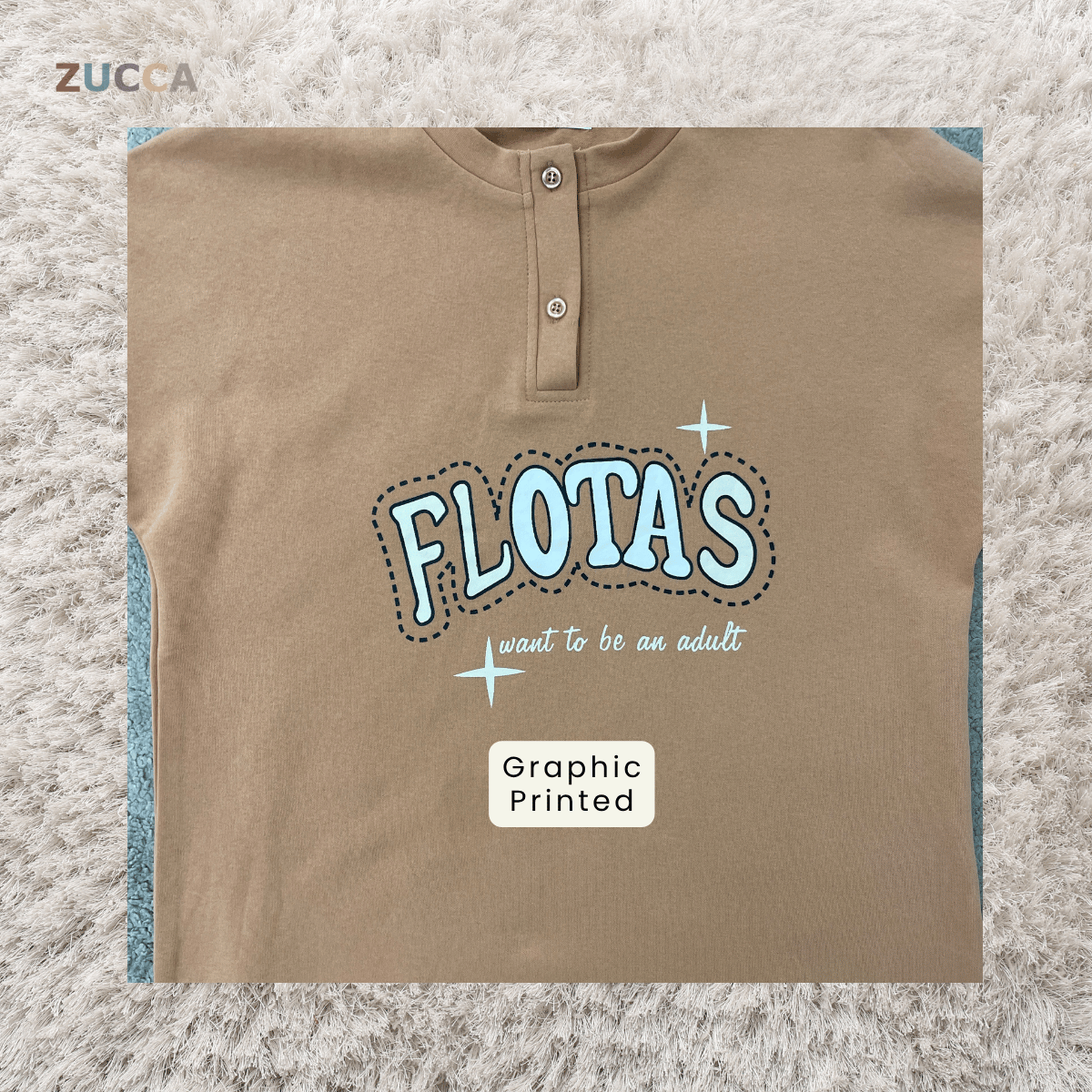 ZUCCA QALESYA OVERSIZED GRAPHIC TEE LONG SLEEVE - MA208