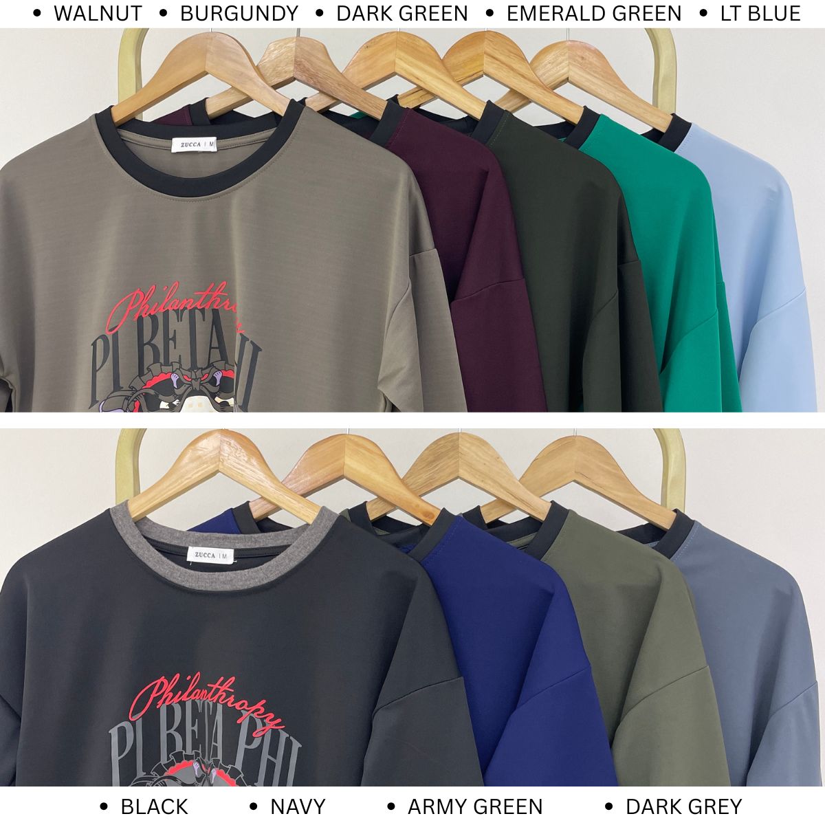 ZUCCA EZZAH VINTAGE BEAR GRAPHIC LONG SLEEVE SWEATSHIRT - MA209