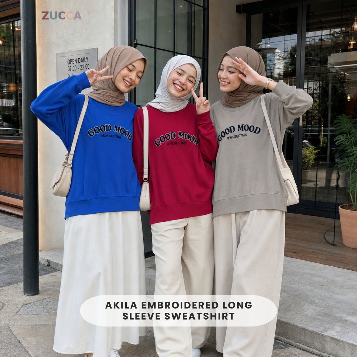 ZUCCA AKILA EMBROIDERED LONG SLEEVE SWEATSHIRT – MA212
