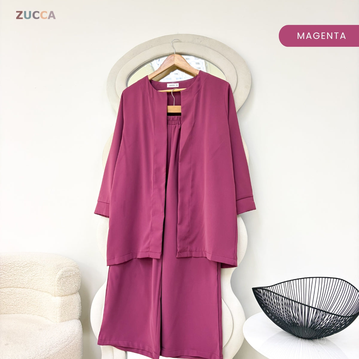 ZUCCA JAZLYN KASUAL WOMEN MODEST TOP & PANTS SET - MA213