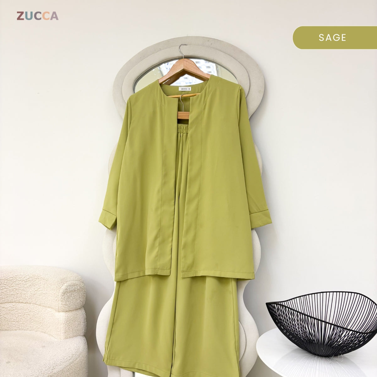 ZUCCA JAZLYN KASUAL WOMEN MODEST TOP & PANTS SET - MA213