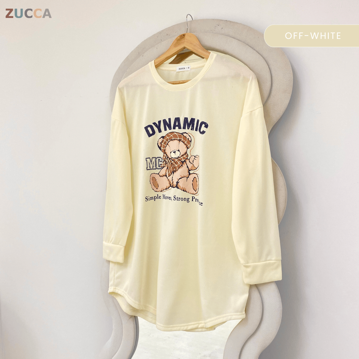 ZUCCA SHEZI DYNAMIC BEAR LONG SLEEVE TOP - MA215