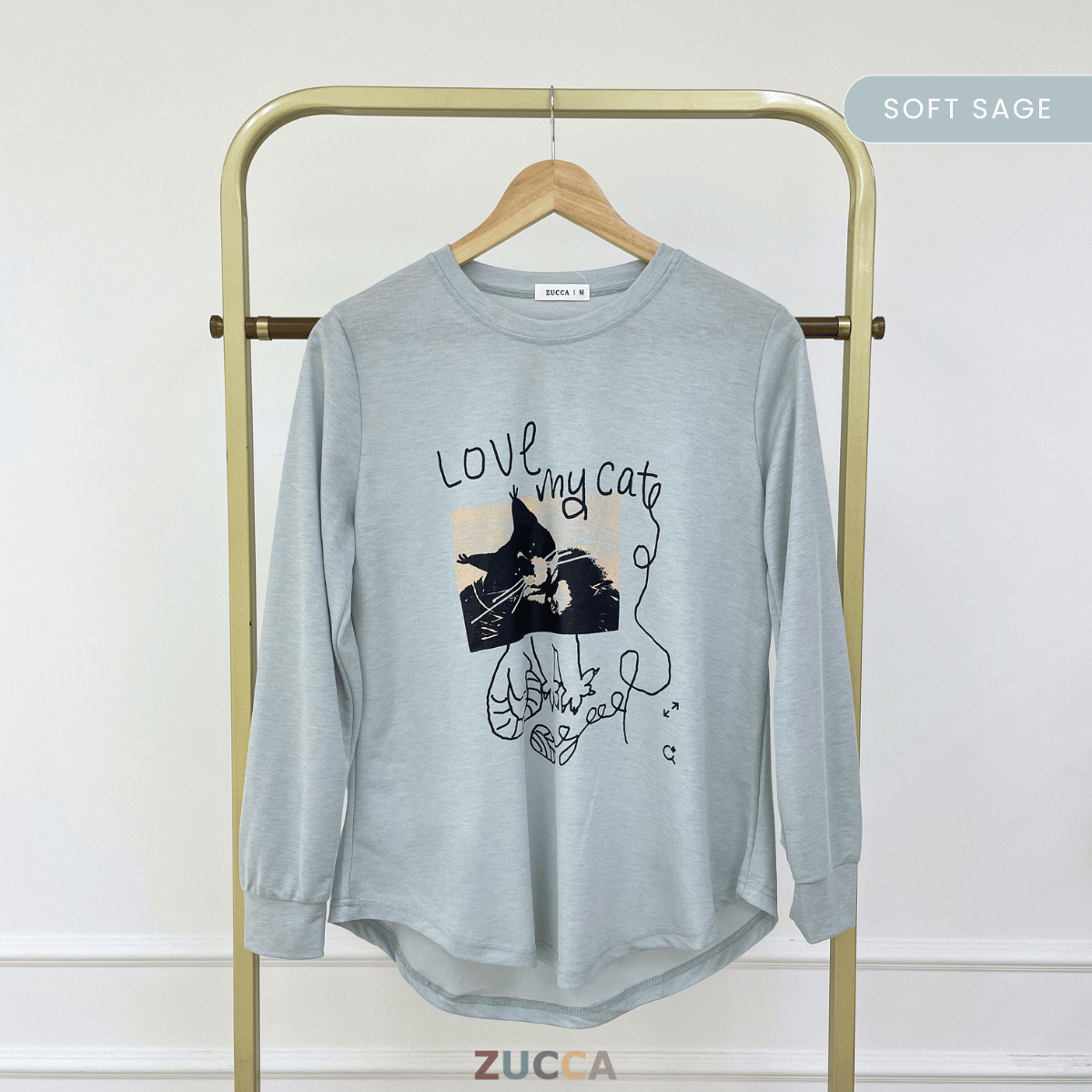 ZUCCA HUDA RELAXED FIT PRINTED LONG BLOUSE-MA216