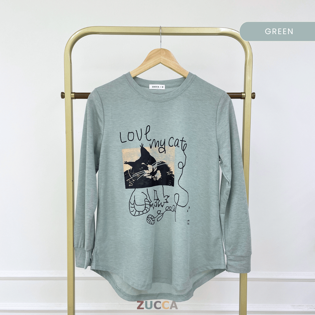 ZUCCA HUDA RELAXED FIT PRINTED LONG BLOUSE-MA216
