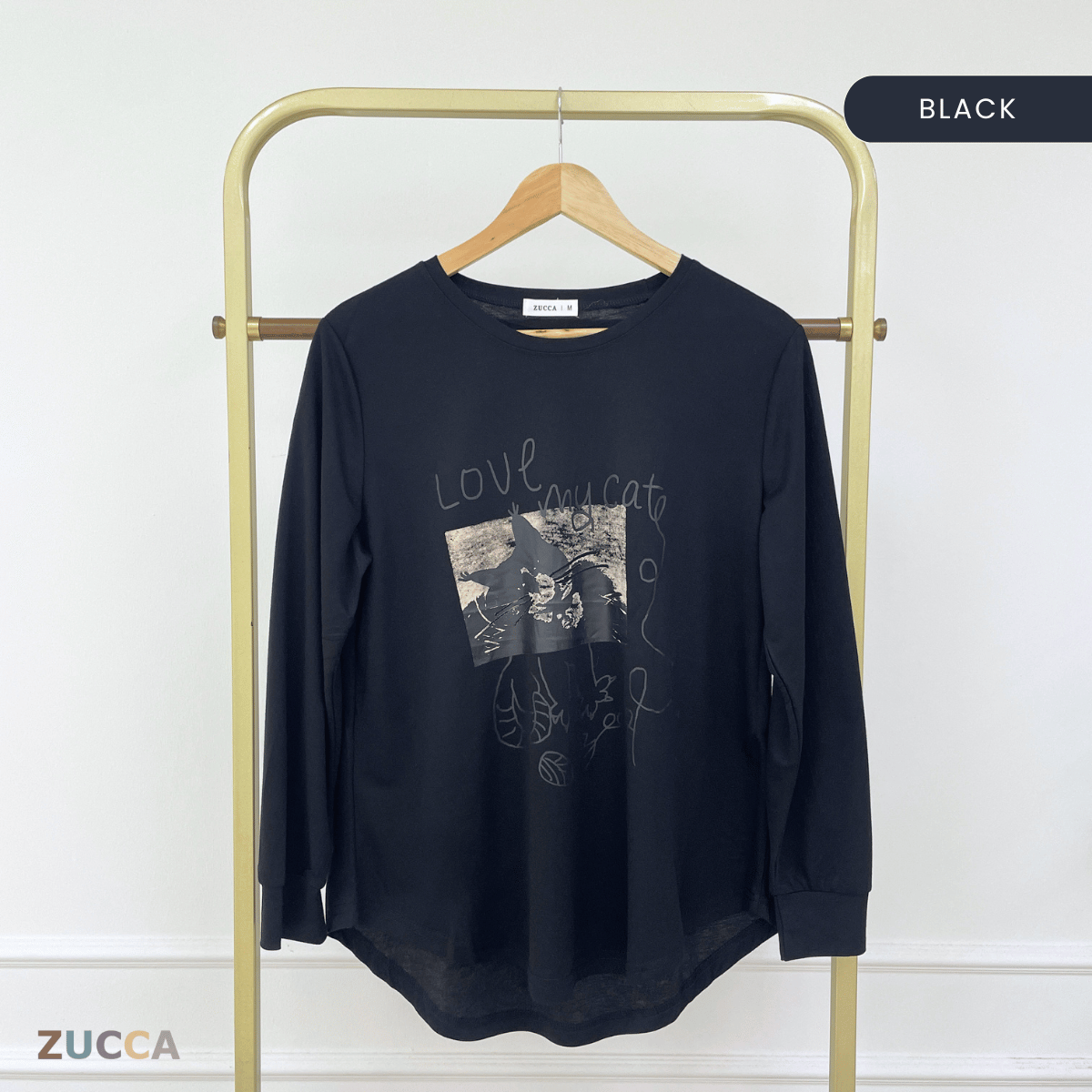 ZUCCA HUDA RELAXED FIT PRINTED LONG BLOUSE-MA216