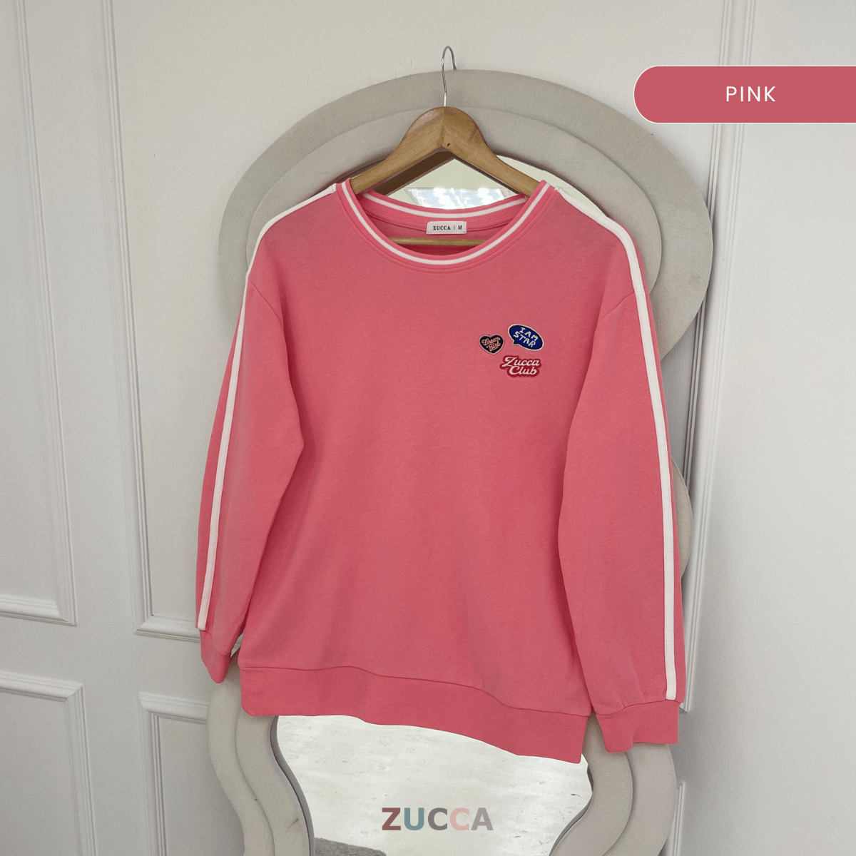 ZUCCA HASNITA EMBROIDERY PATCH LONG SLEEVE TOP - MA218