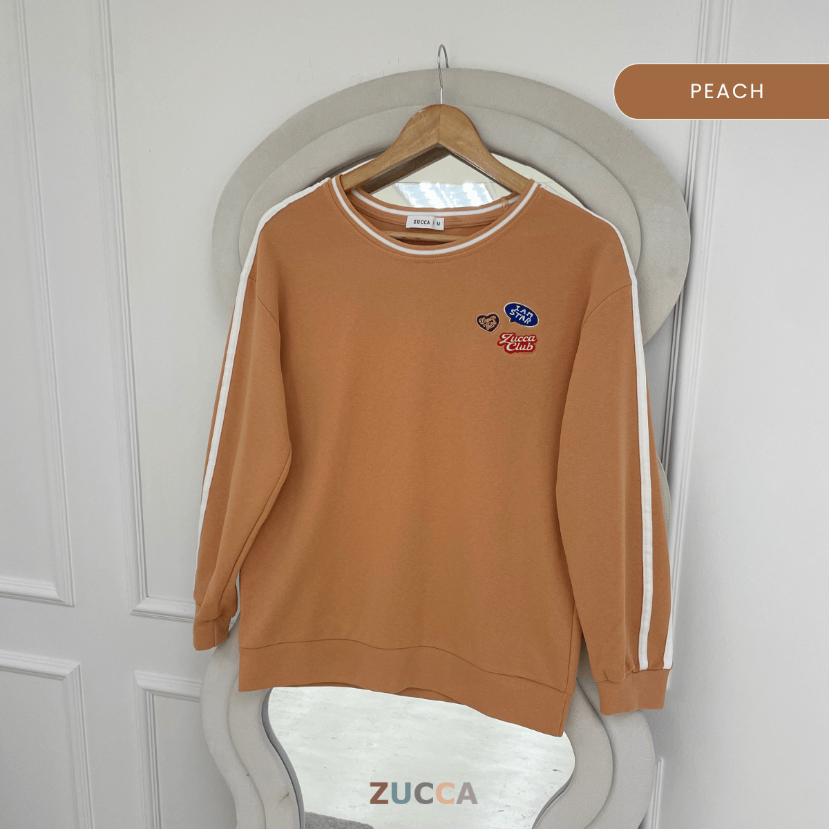 ZUCCA HASNITA EMBROIDERY PATCH LONG SLEEVE TOP - MA218