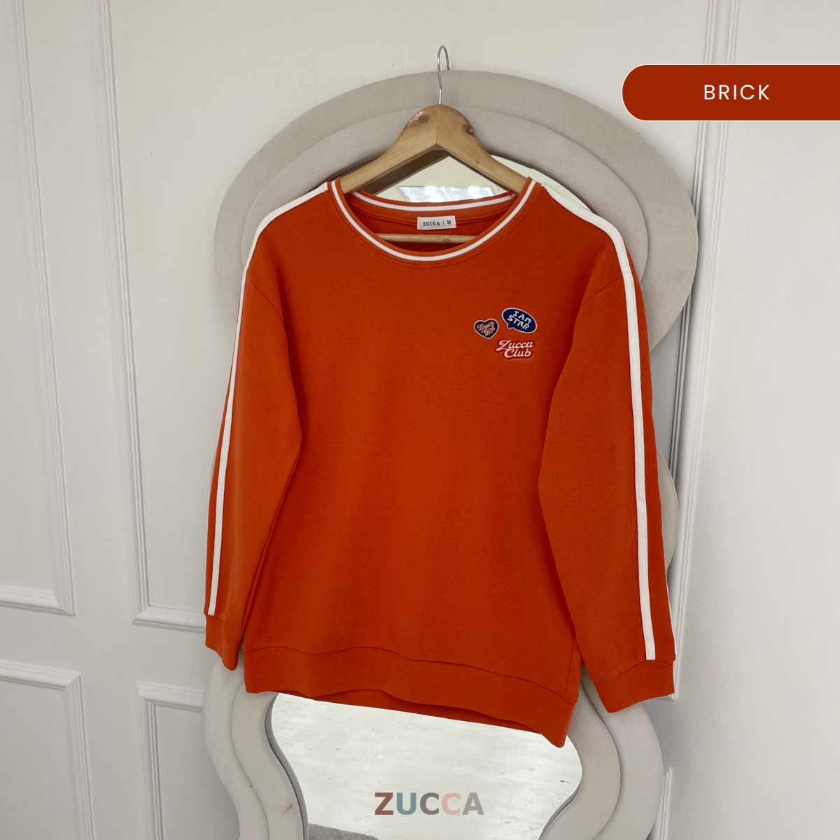 ZUCCA HASNITA EMBROIDERY PATCH LONG SLEEVE TOP - MA218