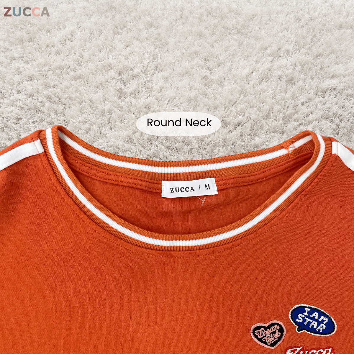 ZUCCA HASNITA EMBROIDERY PATCH LONG SLEEVE TOP - MA218