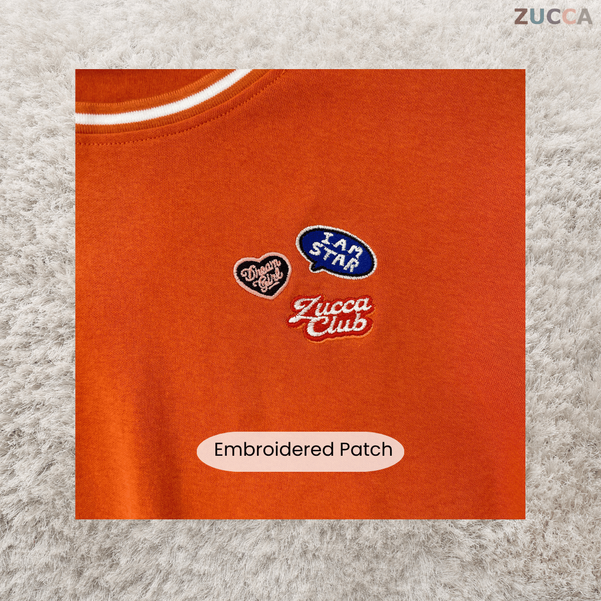 ZUCCA HASNITA EMBROIDERY PATCH LONG SLEEVE TOP - MA218
