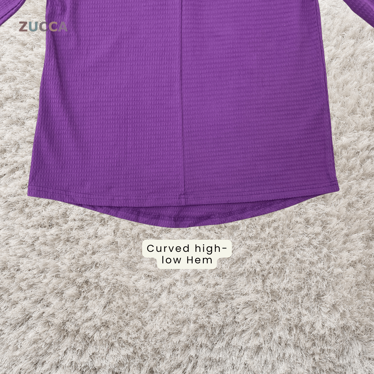 ZUCCA NAYRA TEXTURED BUTTON LONG SLEEVE BLOUSE - MA220(GN122)