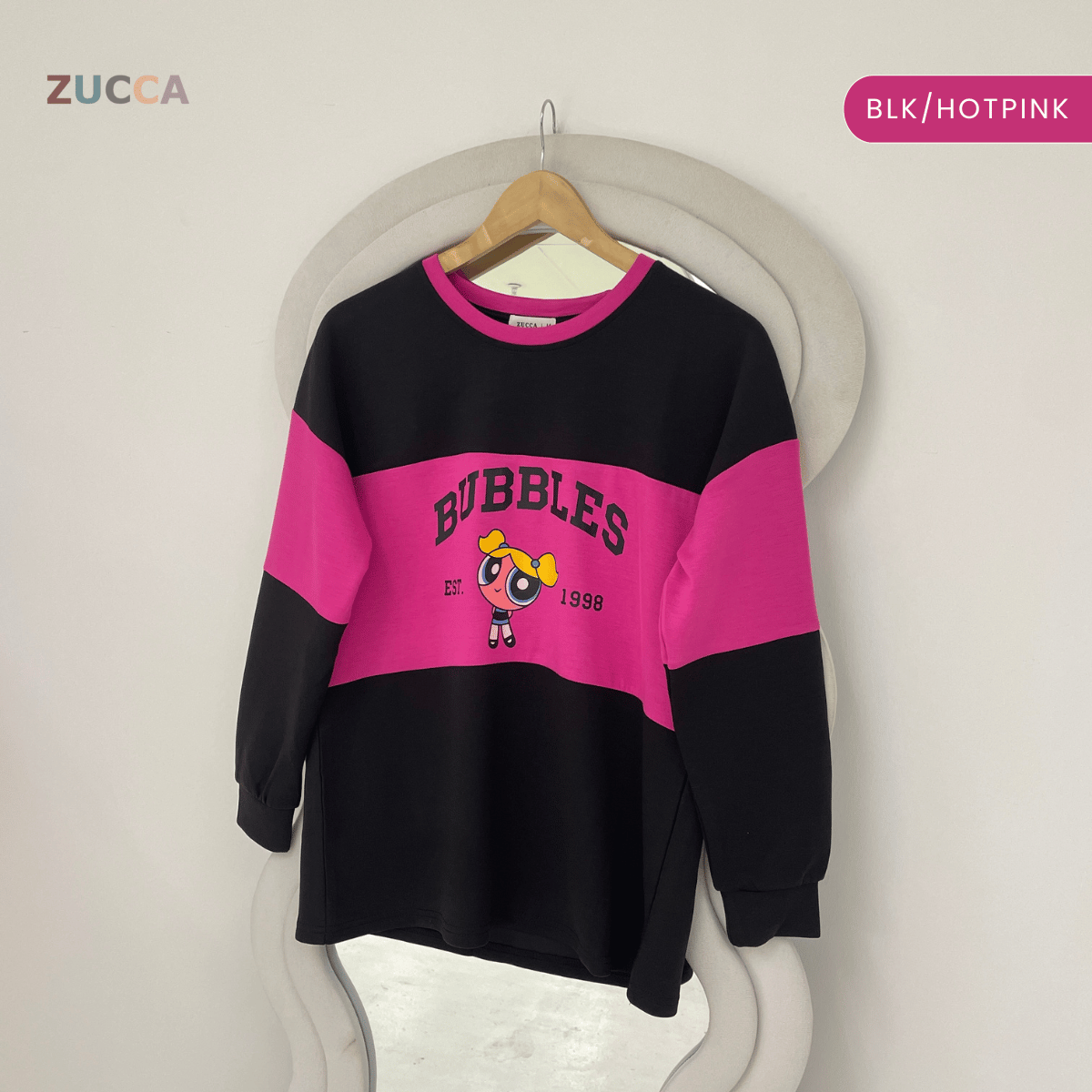 ZUCCA ZAMIRA COLORBLOCK DAILY SWEATSHIRT - MA222