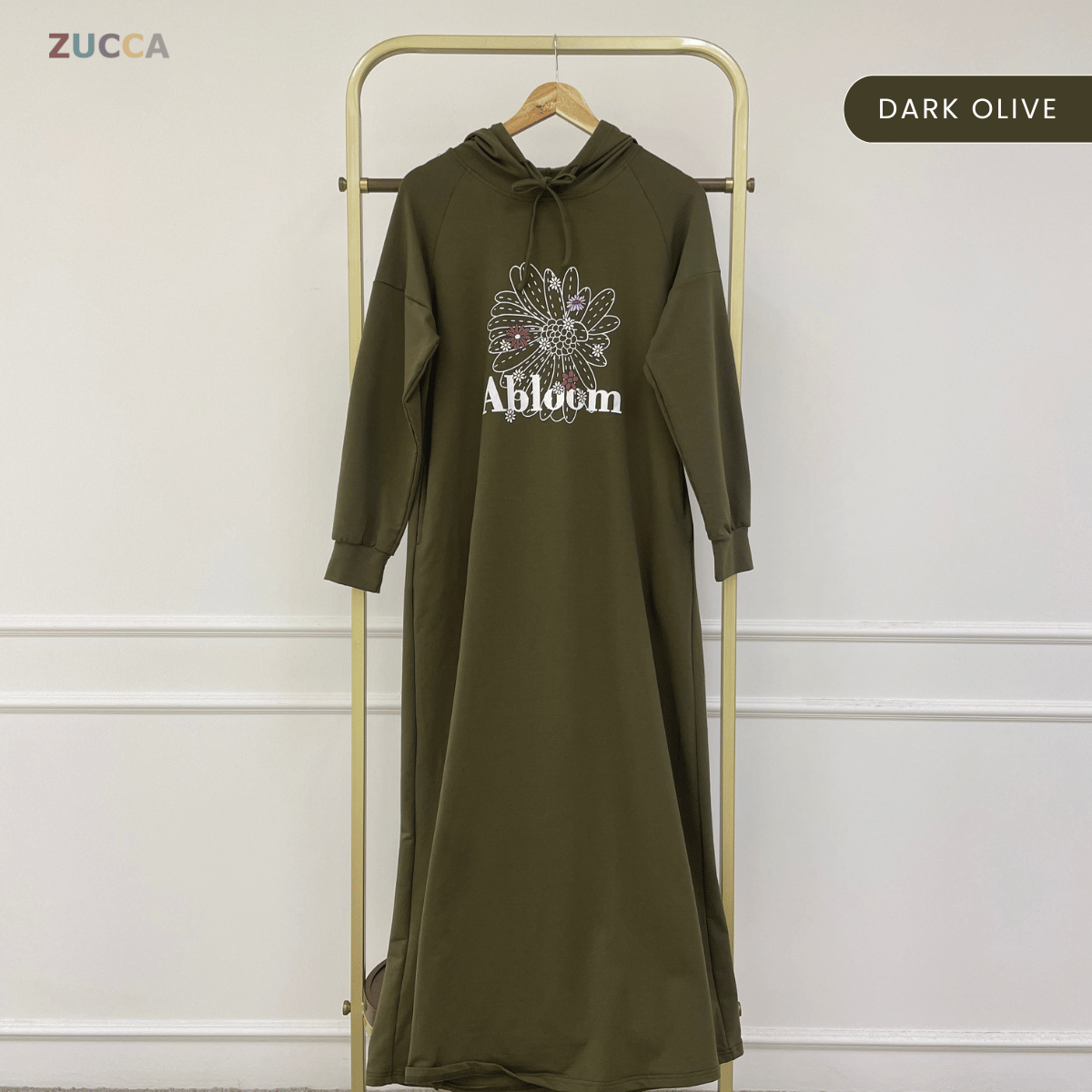 ZUCCA AMEENA FLORAL CASUAL HOODIE DRESS-MA224
