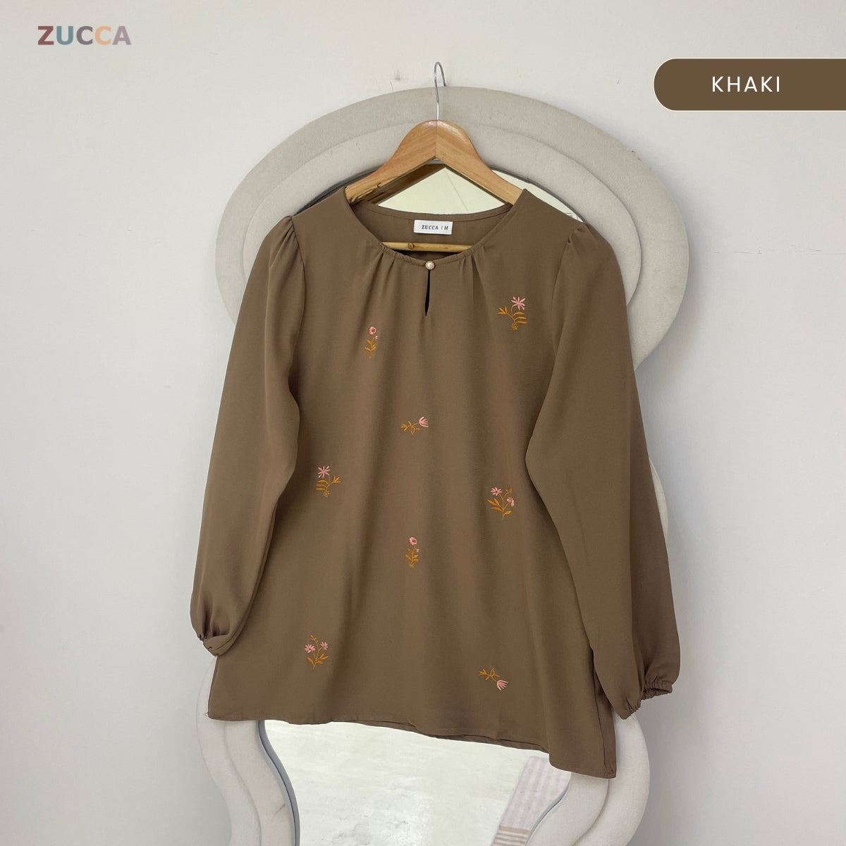 ZUCCA ADELIA WOMEN KASUAL BLOUSE FLORAL LONG SLEEVE - MA225