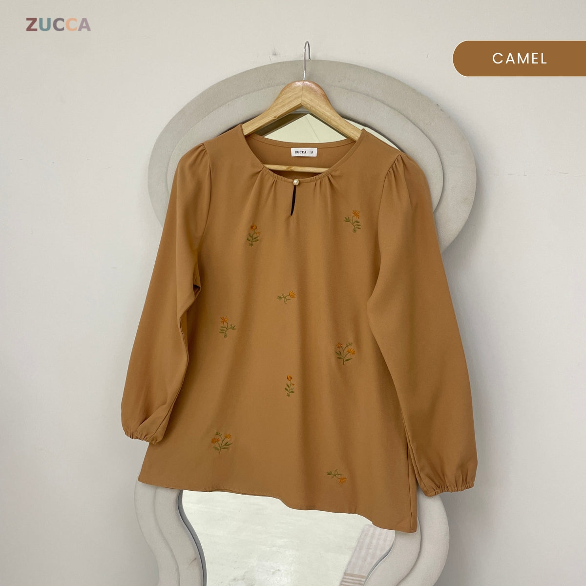 ZUCCA ADELIA WOMEN KASUAL BLOUSE FLORAL LONG SLEEVE - MA225