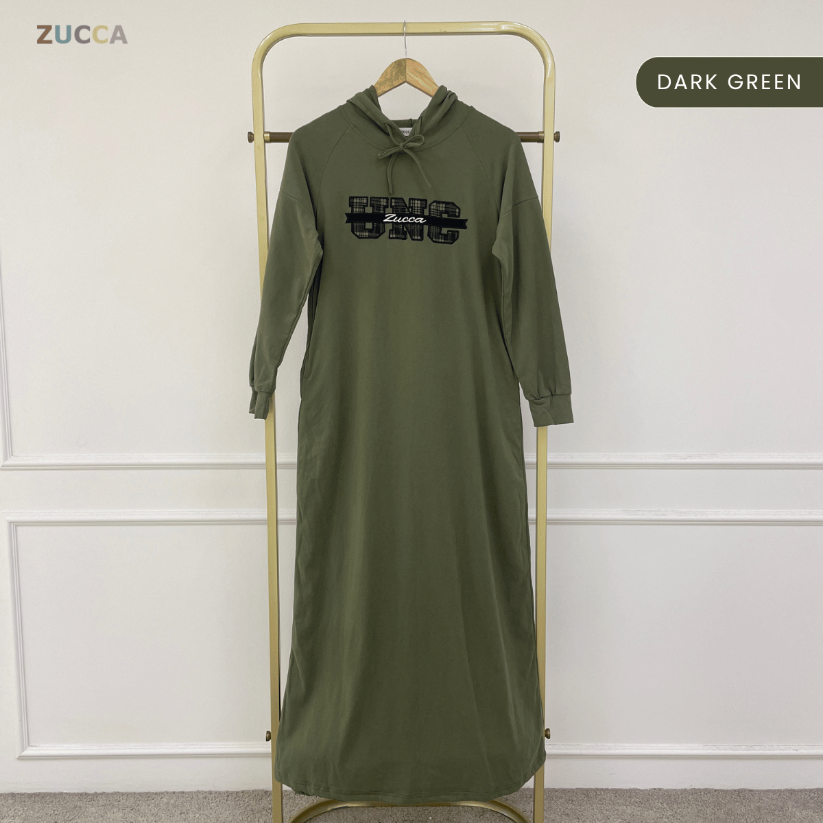 ZUCCA NAYLORA CASUAL HOODIE MAXI DRESS – MA231