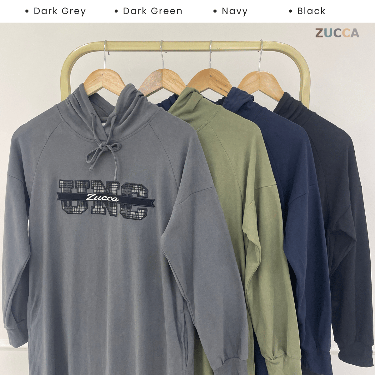 ZUCCA NAYLORA CASUAL HOODIE MAXI DRESS – MA231
