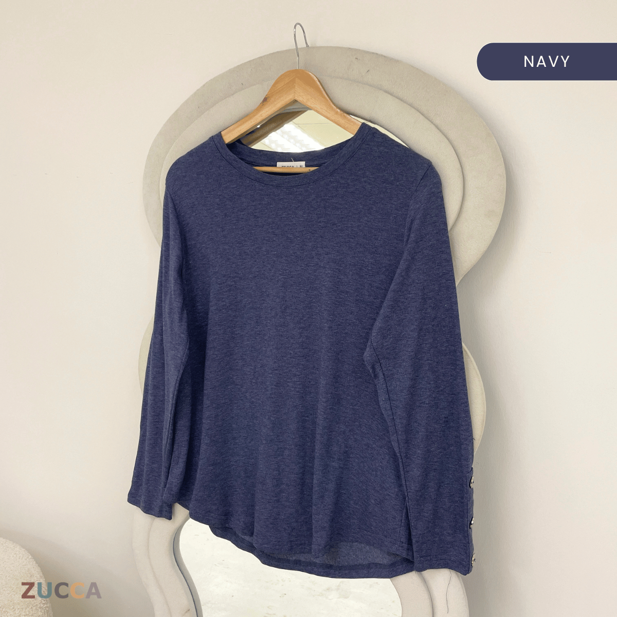 ZUCCA NAWARA RELAXED BUTTON CUFF BLOUSE-MA233