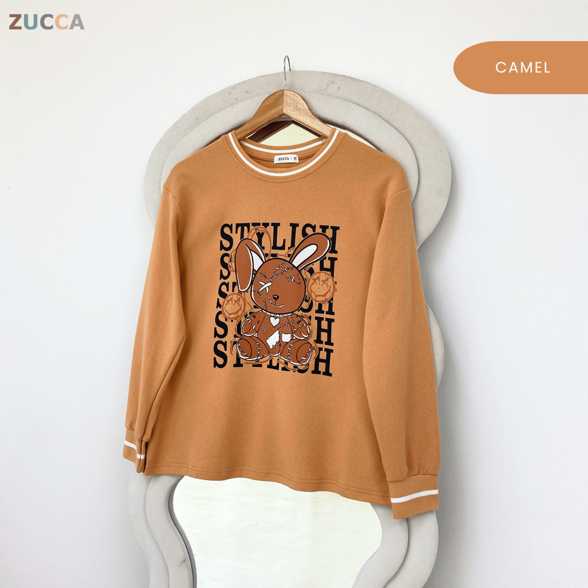 ZUCCA FARAHIN COMFY LONG SLEEVE SWEATSHIRT-MA235