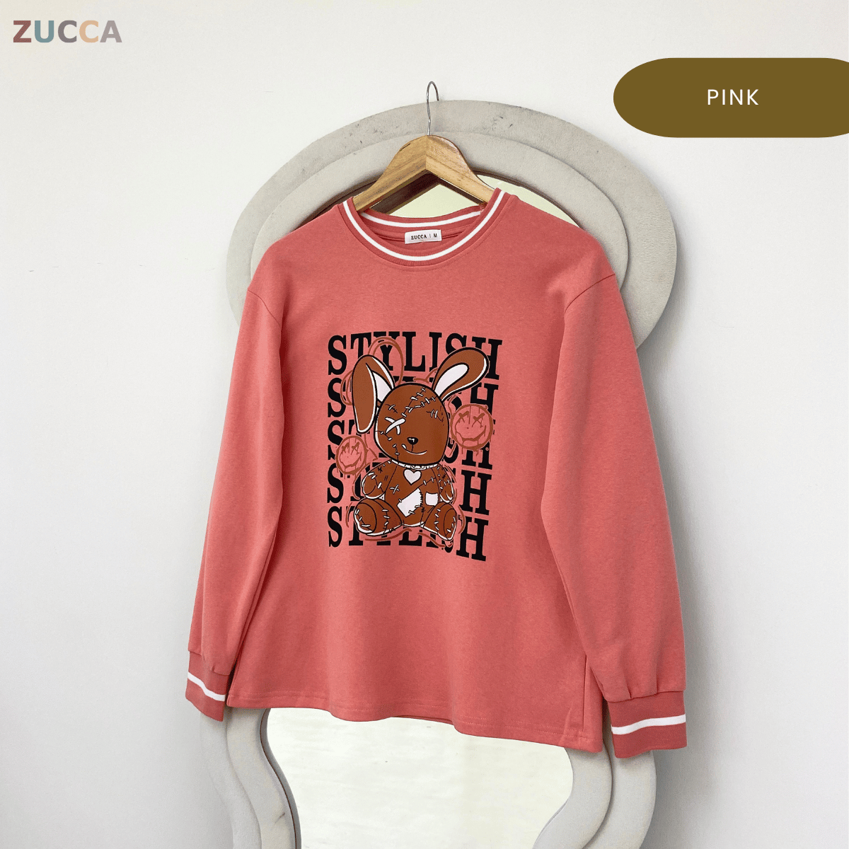 ZUCCA FARAHIN COMFY LONG SLEEVE SWEATSHIRT-MA235