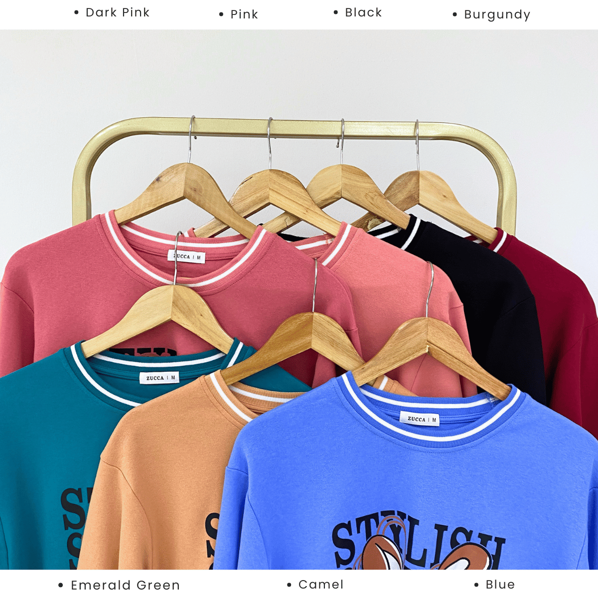 ZUCCA FARAHIN COMFY LONG SLEEVE SWEATSHIRT-MA235