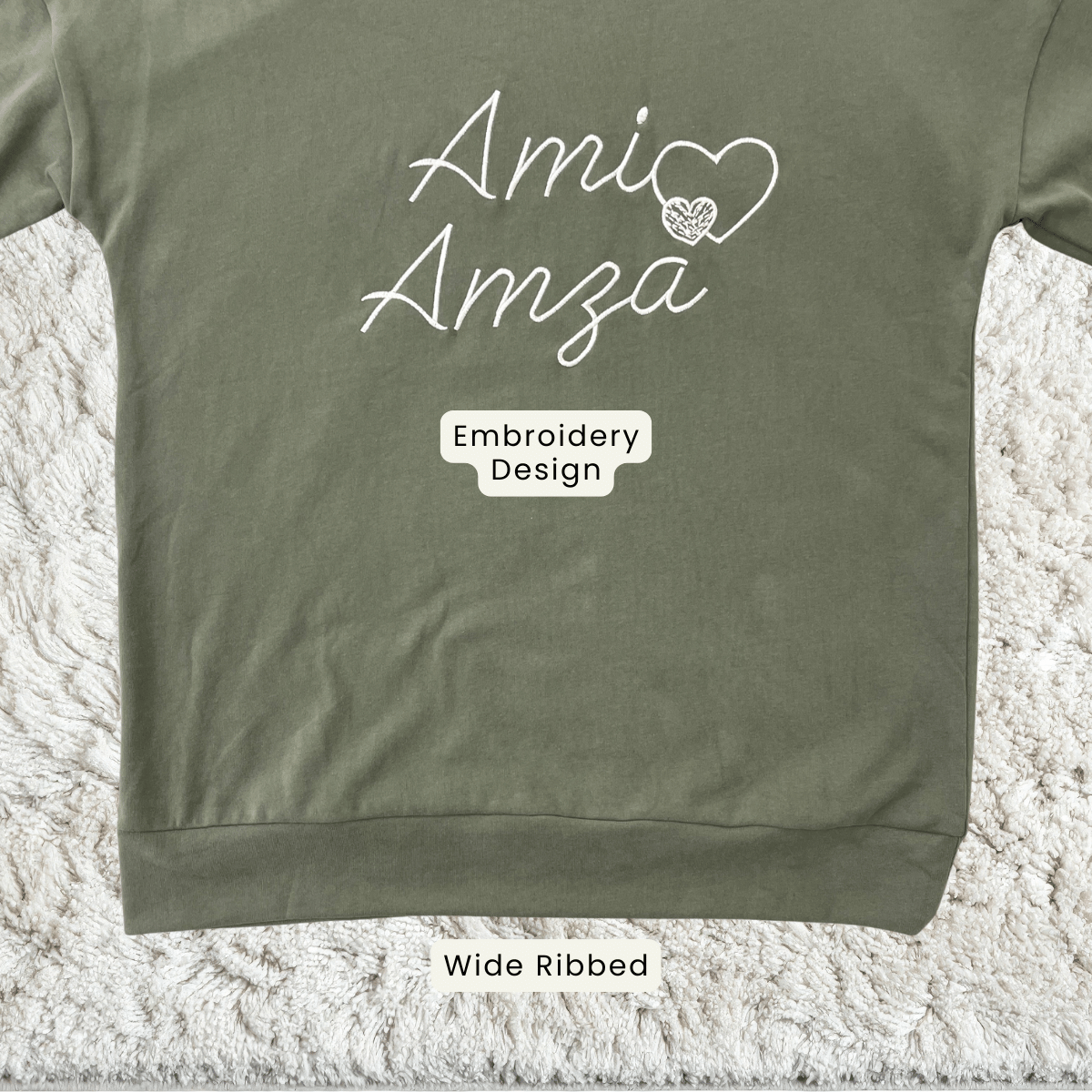 ZUCCA ATIRA LOVE EMBROIDERY LONG SLEEVE TOP- MA237