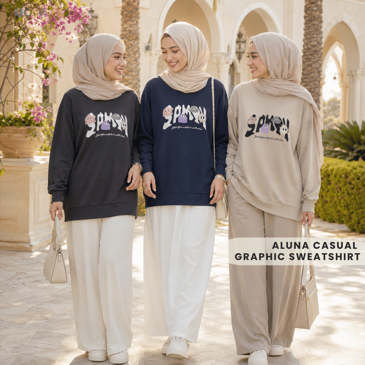 ZUCCA ALUNA CASUAL GRAPHIC SWEATSHIRT - MA242