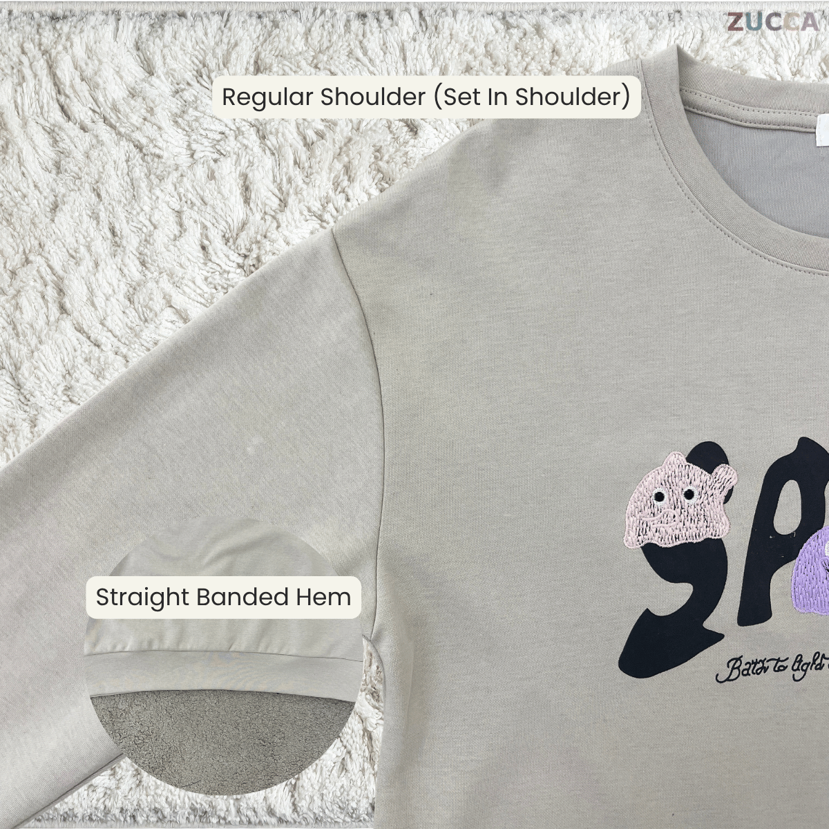 ZUCCA ALUNA CASUAL GRAPHIC SWEATSHIRT - MA242