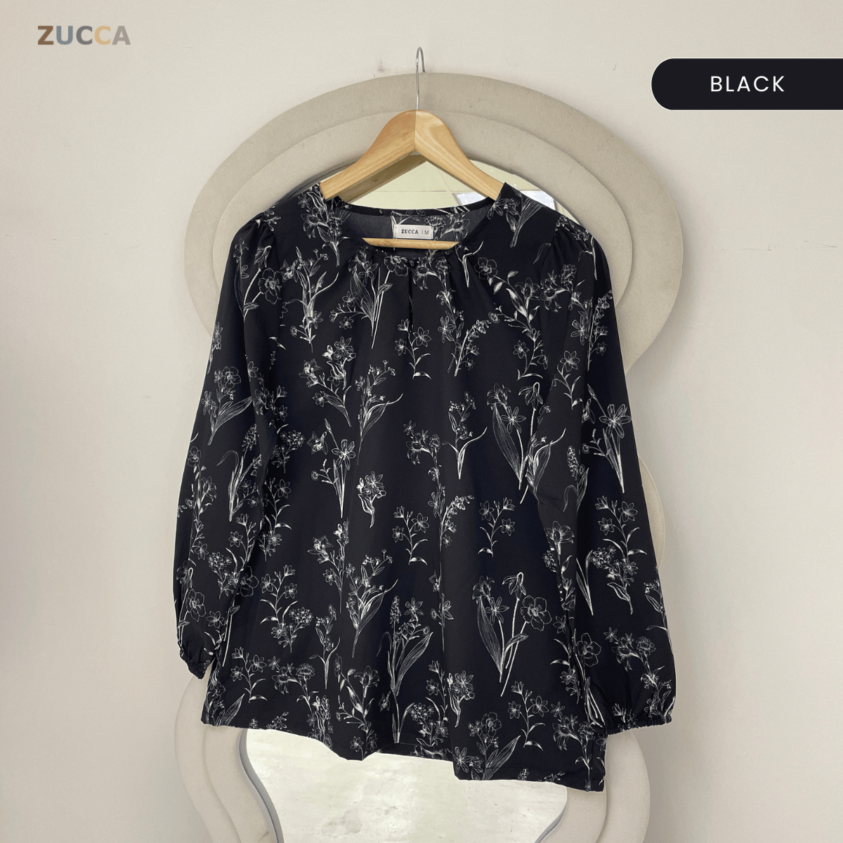 ZUCCA AIDINA BOTANICAL FLORAL PRINT MODEST BLOUSE – MA243