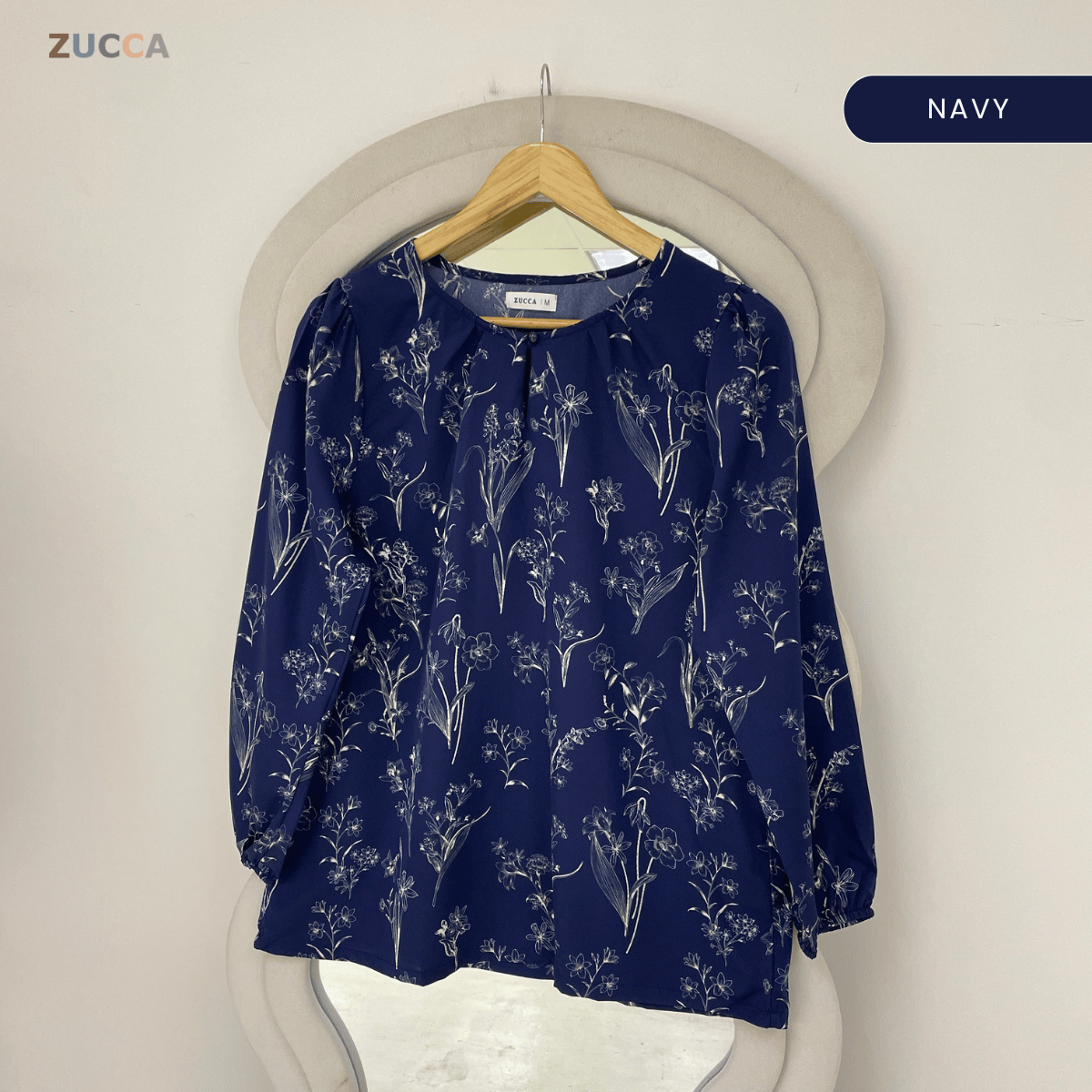 ZUCCA AIDINA BOTANICAL FLORAL PRINT MODEST BLOUSE – MA243