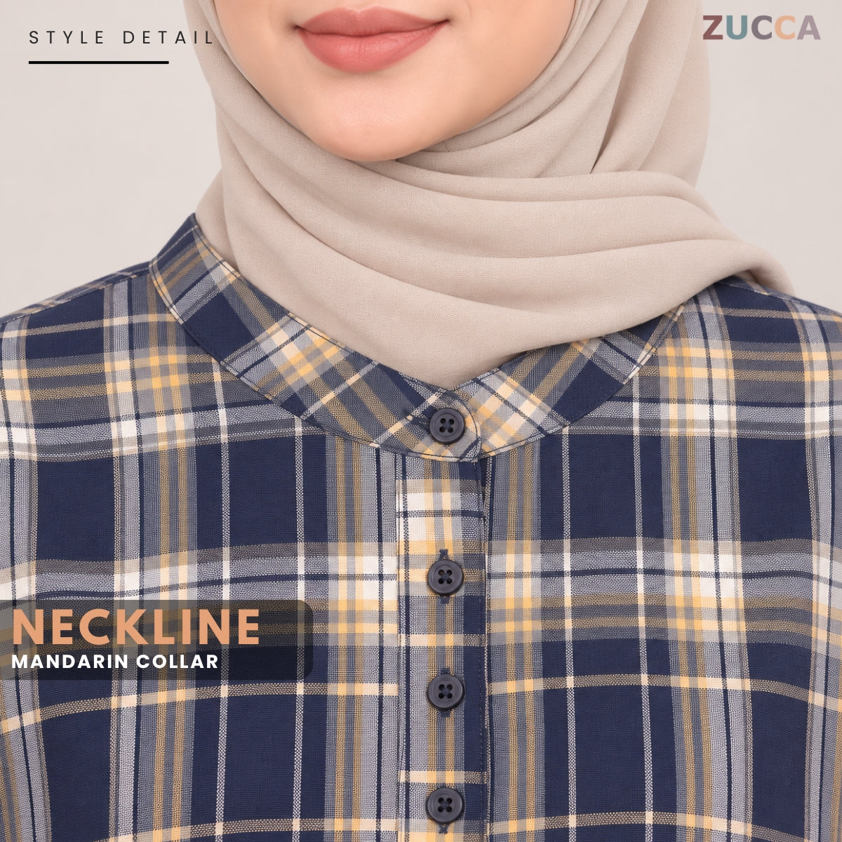 ZUCCA ZULAIKA PLAID CHECKERED LONG SLEEVE SHIRT -MA245