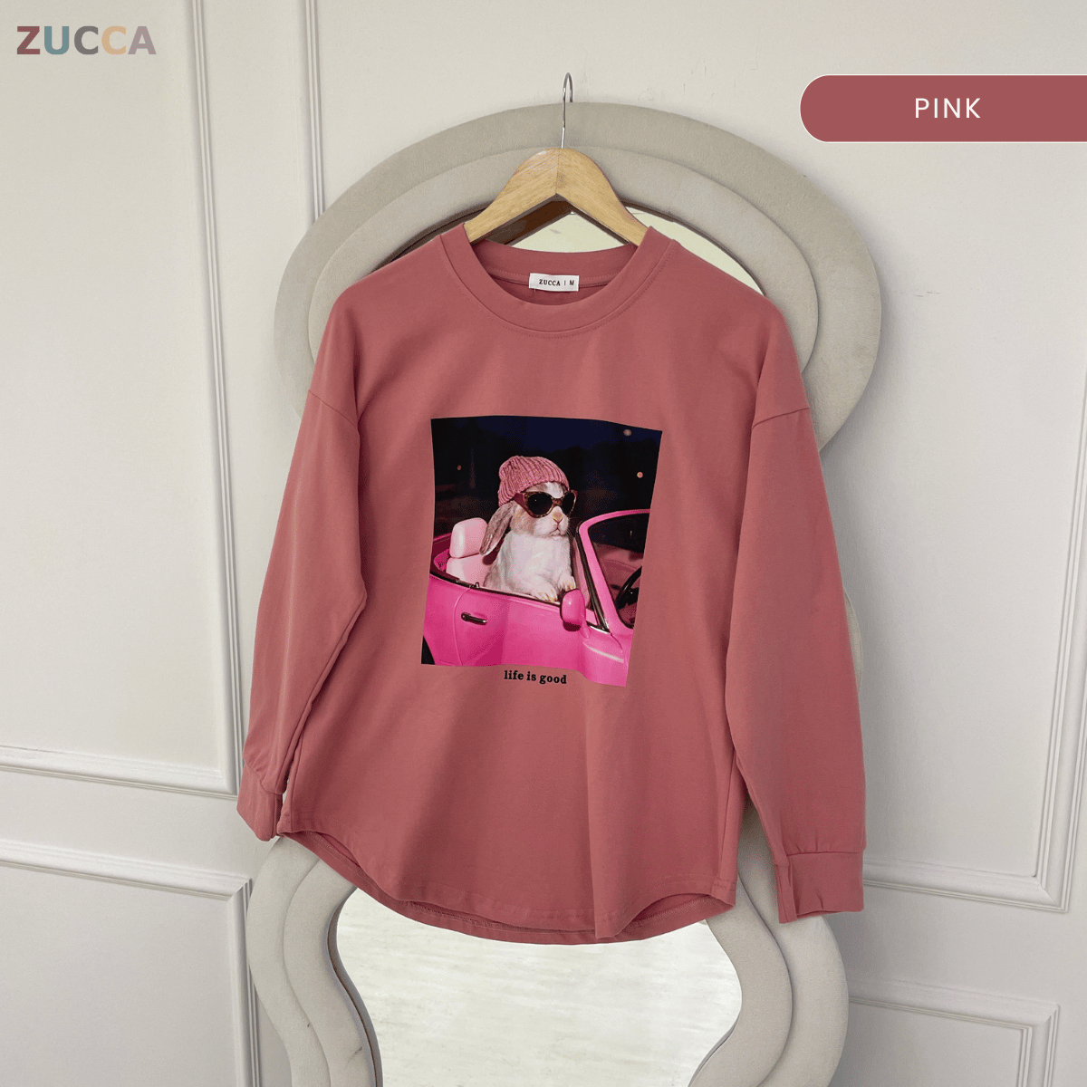 ZUCCA MEIZY GRAPHIC LONG SLEEVE TOP - MA248
