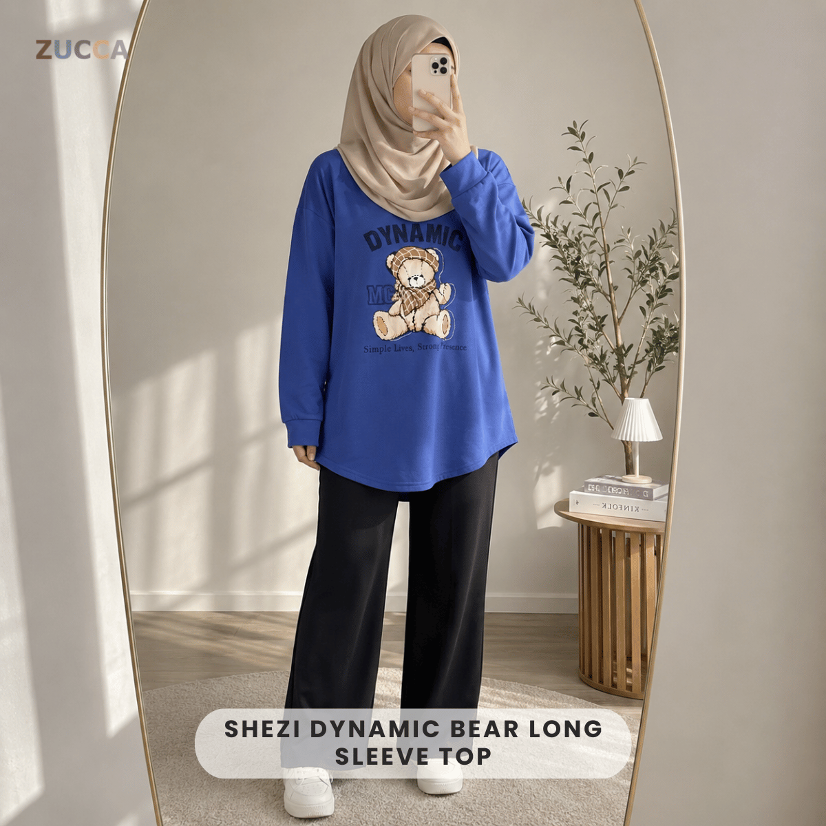 ZUCCA SHEZI DYNAMIC BEAR LONG SLEEVE TOP - MA215