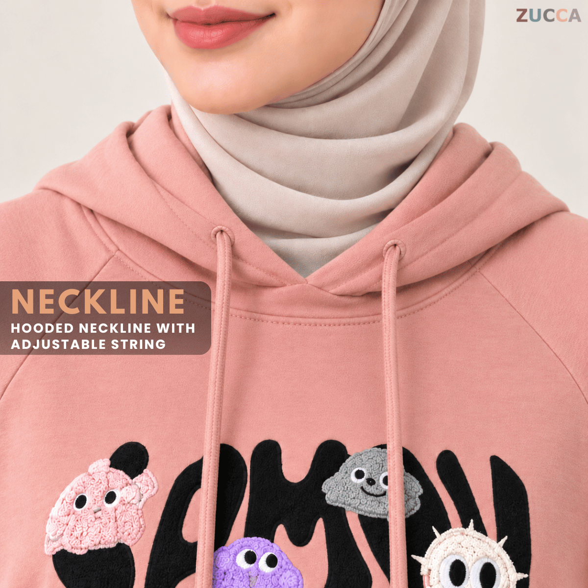 ZUCCA INARA EMBROIDERED MAXI DRESS HOODIE - MA258